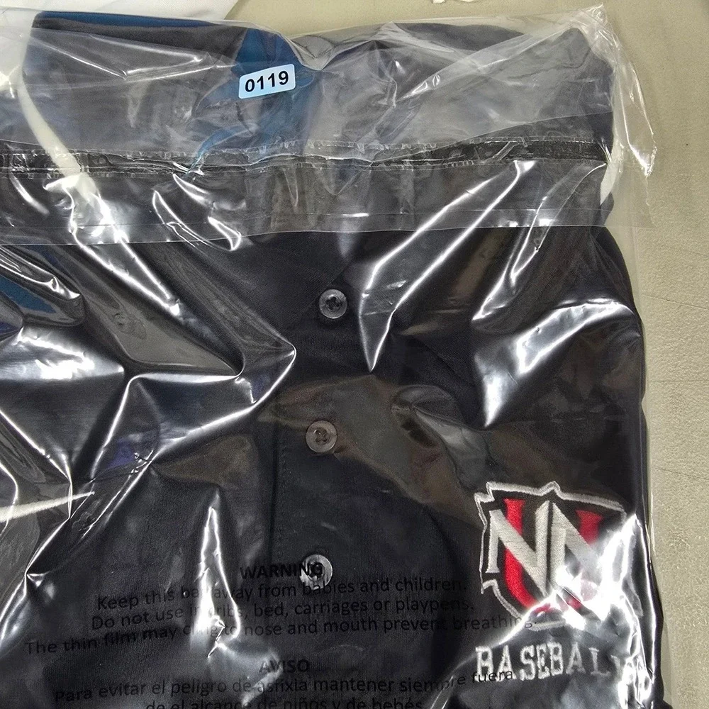 NNU Nike Dri-FIT Mens Polo Shirt Black NN Baseball Athletic Short Sleeve‎ XL